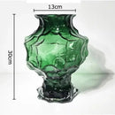 Aesthetic amber irregular glass vase bedroom flower pot