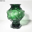 Aesthetic amber irregular glass vase bedroom flower pot