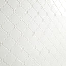 Whisper White Arabesque 10.83" x 15.5" Glazed Ceramic Mesh-Mounted Mosaic Wall Tile Pattern-MSI Collection