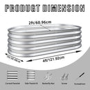 Galvanized Raised Garden Bed Kit for Vegetables, Flowers & Herbs, Rust-Resistant, Easy Assembly