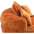 COOLMORE Lazy Sofa Durable Comfort Lounger High Back Bean Bag Chair Couch With Three Pillows for Adults and Kids, Indoor & Outdoor,  Single Gaming Sofa Chair For Bedroom,Office (Orange Chenille)