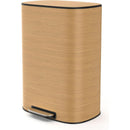 13 Gallon 50L Kitchen Foot Pedal Operated Soft Close Trash Can - Stainless Steel Ellipse Bustbin - Wood