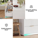 White Solid Maple Dresser Anti Tip LargeCapacityDrawers