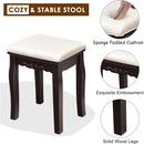 Brown Vanity Table Set With 10 LED Lights For Bedroom