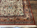 Antique Persian Rug 5x7, Allover Floral with Vases, Beige and Red, Belgian Power Loomed Rug, Vintage