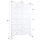 Outdoor & Indoor Privacy Screen Metal Privacy Screen 76' H×48' W, Freestanding Decorative Privacy Screen for Deck Balcony Patio, Privacy Fence Panels for Outside Lawn Garden PS118 WHITE