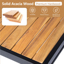 Outdoor 4-piece Acacia Wood and Metal Patio Sofa Set