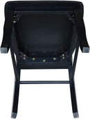 Set Of 2 Black Madrid Ladderback Dining Chairs For Kitchen