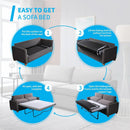 Queen Size Sleeper Sofa Bed DarkSlateGrey StainResistant