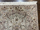 Sino Persian Rug 2.5 x 4, Hand Knotted Oriental Carpet, Small Persian Rug, Floral Medallion, Wool, Vintage