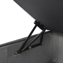 Black Storage Ottoman With Removable Cushion Covers