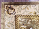 8x10 Rug - Plush Tibetan Rug - Green & Beige Floral Rug - Large Handmade Wool Rug - 250x300 Carpet