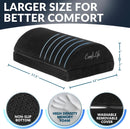Ergonomic Under Desk Foot Rest Memory Foam Black Adjustable