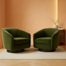 Forest Green Velvet Swivel Accent Chair Collection