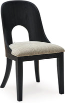 Pair Herringbone Dining Chair Black Gray For Kitchen
