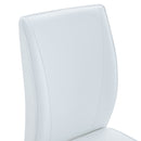 Table and chair set.Hourglass-Shaped Stable Small Round Table -31.9' * 31.9' With 2 Soft and Comfortable White PU Chair With Arched Metal Silver Leg.Create Your Exclusive Low-Key Luxury Space.