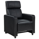 Toohey Upholstered Tufted Recliner Living Room Set Black