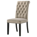 Alana Velvet Upholstered Dining Side Chair Sand (Set of 2)