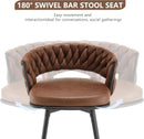 Elegant Swivel Bar Stools Set of Two 26 Inch