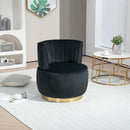 360 Degree Swivel Cuddle Barrel Accent Sofa Chairs, Round Armchairs with Wide Upholstered, Fluffy Velvet Fabric Chair for Living Room, Bedroom, Office, Waiting Rooms
