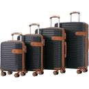 4 Piece Luggage Set Suitcase Set, ABS Hard Shell Lightweight Expandable Travel Luggage with 4 Packing Cubes, TSA Lock, Spinner Wheels for Men Women(16/20/24/28)