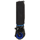 360° Rotating Rear Wheel Heavy-Duty Folding Wagon – Multi-Use Garden Cart with All-Terrain Wheels, Dual-Color (Black & Blue) Design for Camping, Beach, Picnic & Outdoor
