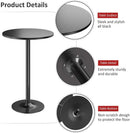 Obsidian Bar Height Pub Table With Industrial Strength