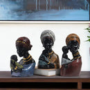 African exotic black mother and child figurines living room decor