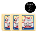 Aged New York Cheddar Cheese Block | Pack of 3 | 8 oz | Jisa's Farmstead Cheese