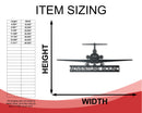 Custom Airplane Metal Sign | Aviation Wall Art | Indoor Outdoor | Up to 46" | Over 20 Color Options
