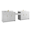 James Martin Bellshire 120" Single Bathroom Vanity, Bright White