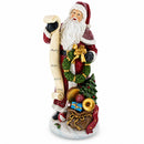 Santa Reading Christmas Gift List Figurine - Winter Holiday Decor 11.5 Inches