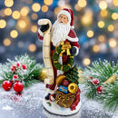 Santa Reading Christmas Gift List Figurine - Winter Holiday Decor 11.5 Inches