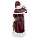 Santa Reading Christmas Gift List Figurine - Winter Holiday Decor 11.5 Inches