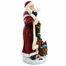 Santa Reading Christmas Gift List Figurine - Winter Holiday Decor 11.5 Inches
