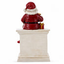 Santa Sitting on a Fireplace LED Lights Figurine 7.75 Inches