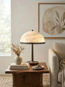Alabaster Dome Trim Table Lamp