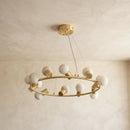 Alabaster Raechelle Brass Chandelier