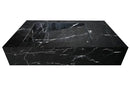 Alexandrette Black Marble Modern Rectangular Sink Wall-mount Bathroom Sink (W)18" (L)30" (H)7" product shot