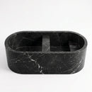 Alexandrette Black Marble Rectangular Bathtub with Tray - 32"x72"x20" - Honed