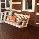 Keystone Amish Co. 6 Foot Franklin Red Cedar Porch Swing with Cup Holders