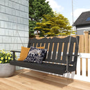 Keystone Amish Co. 4 Foot York Composite Porch Swing, Weathered Wood