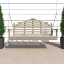 Keystone Amish Co. 4 Foot Milan Recycled Plastic Porch Swing, Bright White