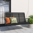 Keystone Amish Co. 4 Foot Salem Composite Poly Porch Swing, Weathered Wood
