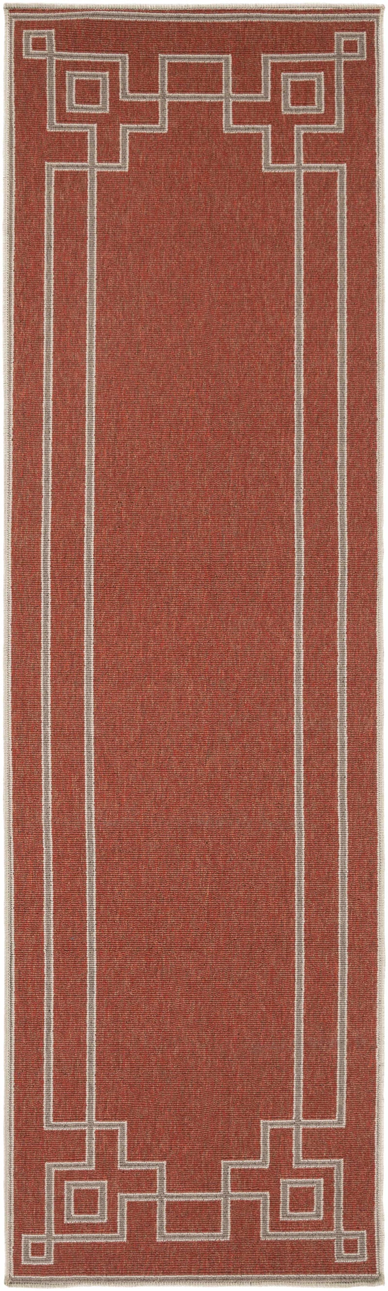 Harborgreek Brick Red Outdoor Rug