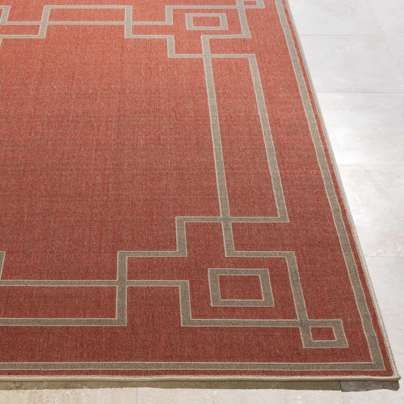 Harborgreek Brick Red Outdoor Rug