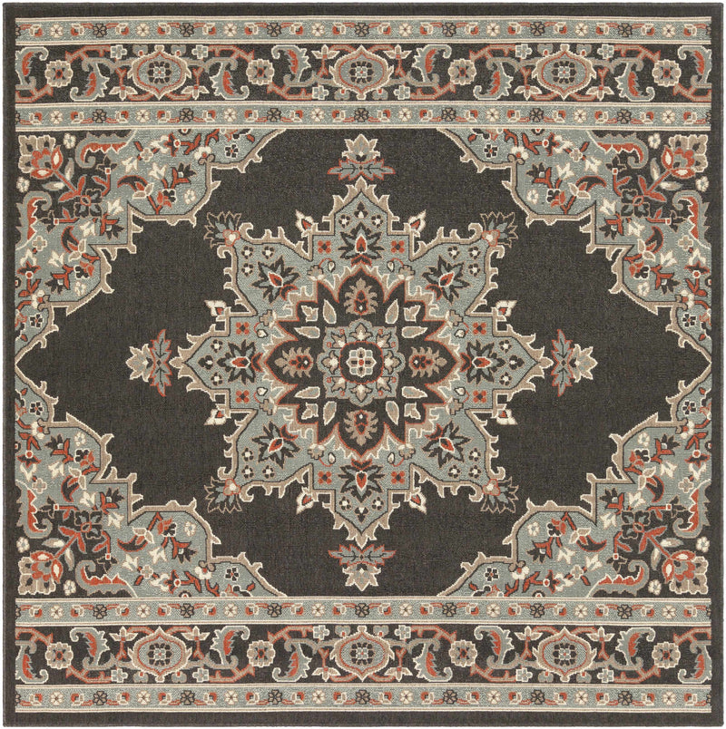 Roseglen Brown Medallion Area Rug