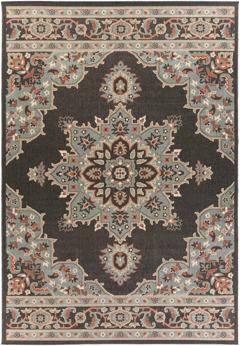 Roseglen Brown Medallion Area Rug