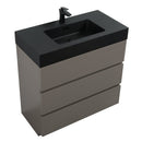 Nuvia 36-Inch Premium Modern Freestanding One-Piece Bathroom Vanity Set Without Drain And Faucet (SAK71364)