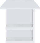 Alice 71 Inch White Modern Home Office Desk With 4 Shelves